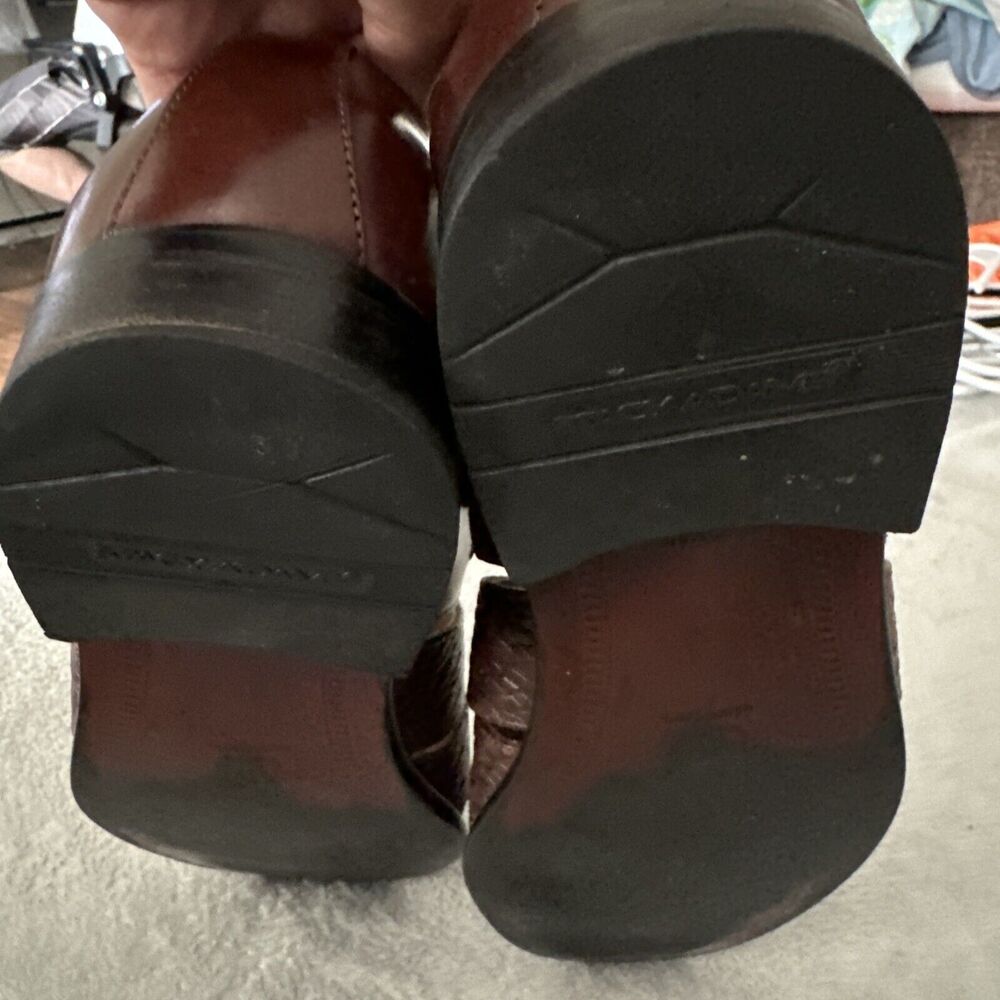 Men's Sz 9.5 Fisher Sandals Huaraches Brown Comfort Flex Closed Toe - Picture 6 of 13